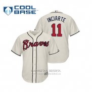 Camiseta Beisbol Hombre Atlanta Braves Ender Inciarte Cool Base Alterno 2019 Crema