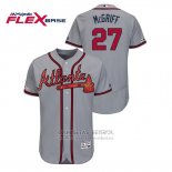 Camiseta Beisbol Hombre Atlanta Braves Fred Mcgriff Autentico Flex Base Gris