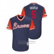 Camiseta Beisbol Hombre Atlanta Braves Freddie Freeman 2018 LLWS Players Weekend Andrew Azul