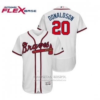 Camiseta Beisbol Hombre Atlanta Braves Josh Donaldson Flex Base Autentico Collezione Primera Blanco