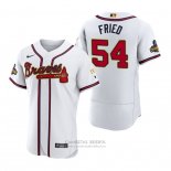 Camiseta Beisbol Hombre Atlanta Braves Max Fried 2022 Gold Program Autentico Blanco