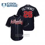 Camiseta Beisbol Hombre Atlanta Braves Mike Foltynewicz Cool Base Alterno 2019 Azul