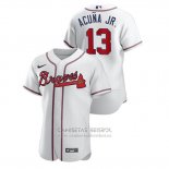 Camiseta Beisbol Hombre Atlanta Braves Ronald Acuna Jr. 2020 Replica Alterno Rojo