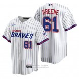 Camiseta Beisbol Hombre Atlanta Braves Shane Greene Replica 2021 City Connect Blanco