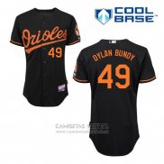 Camiseta Beisbol Hombre Baltimore Orioles 49 Dylan Bundy Negro Alterno Cool Base