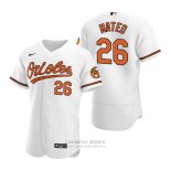 Camiseta Beisbol Hombre Baltimore Orioles Jorge Mateo Autentico Primera Blanco