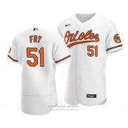 Camiseta Beisbol Hombre Baltimore Orioles Paul Fry Autentico Primera Blanco