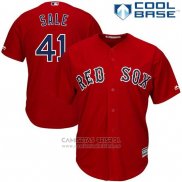 Camiseta Beisbol Hombre Boston Red Sox 41 Chris Sale Rojo 2017 Cool Base
