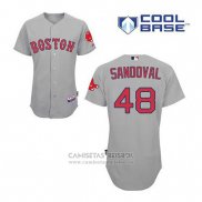 Camiseta Beisbol Hombre Boston Red Sox 48 Pablo Sandoval Gris Cool Base