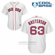 Camiseta Beisbol Hombre Boston Red Sox 63 Justin Masterson Blanco Primera Cool Base
