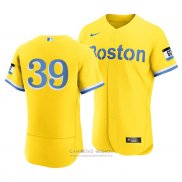 Camiseta Beisbol Hombre Boston Red Sox Christian Arroyo 2021 City Connect Autentico Oro