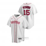 Camiseta Beisbol Hombre Boston Red Sox Dustin Pedroia Replica Alterno Blanco