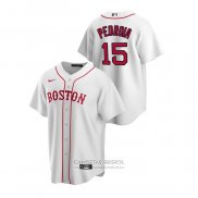 Camiseta Beisbol Hombre Boston Red Sox Dustin Pedroia Replica Alterno Blanco
