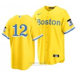 Camiseta Beisbol Hombre Boston Red Sox Marwin Gonzalez 2021 City Connect Replica Oro