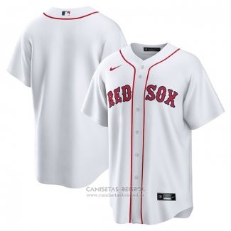 Camiseta Beisbol Hombre Boston Red Sox Primera Replica Blanco