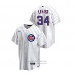 Camiseta Beisbol Hombre Chicago Cubs Jon Lester Replica Primera Blanco