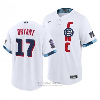 Camiseta Beisbol Hombre Chicago Cubs Kris Bryant 2021 All Star Replica Blanco