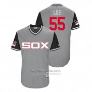 Camiseta Beisbol Hombre Chicago White Sox Carlos Rodon 2018 LLWS Players Weekend Los Gris