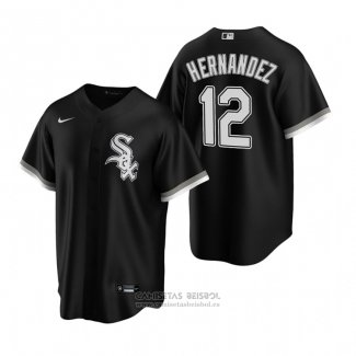 Camiseta Beisbol Hombre Chicago White Sox Cesar Hernandez Replica Alterno Negro