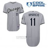 Camiseta Beisbol Hombre Chicago White Sox Luis Aparicio 11 Gris Cool Base