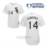 Camiseta Beisbol Hombre Chicago White Sox Paul Konerko 14 Blanco Primera Cool Base
