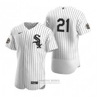 Camiseta Beisbol Hombre Chicago White Sox Roberto Clemente Day Autentico Blanco