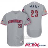 Camiseta Beisbol Hombre Cincinnati Reds 2017 Estrellas Y Rayas 23 Adam Duvall Gris Flex Base