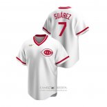 Camiseta Beisbol Hombre Cincinnati Reds Eugenio Suarez Cooperstown Collection Primera Blanco