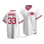 Camiseta Beisbol Hombre Cincinnati Reds Jesse Winker Cooperstown Collection Primera Blanco