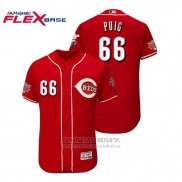 Camiseta Beisbol Hombre Cincinnati Reds Yasiel Puig Alterno Flex Base Rojo