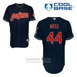 Camiseta Beisbol Hombre Cleveland Indians Brandon Moss 44 Azul Alterno Cool Base