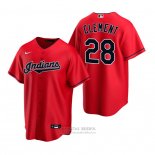 Camiseta Beisbol Hombre Cleveland Indians Ernie Clement Replica Alterno Rojo