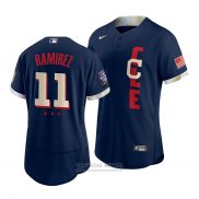Camiseta Beisbol Hombre Cleveland Indians Jose Ramirez 2021 All Star Autentico Azul