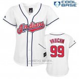 Camiseta Beisbol Hombre Cleveland Indians Ricky Vaughn 99 Blanco Cool Base