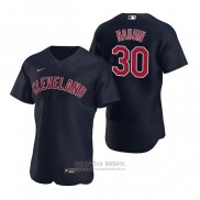 Camiseta Beisbol Hombre Cleveland Indians Tyler Naquin Alterno Autentico 2020 Azul
