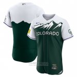 Camiseta Beisbol Hombre Colorado Rockies 2022 City Connect Autentico Verde Camiseta Beisbol Hombre Colorado Rockies 2022 City Connect Autentico Verde
