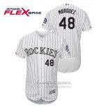 Camiseta Beisbol Hombre Colorado Rockies German Marquez Autentico Collection Flex Base Blanco