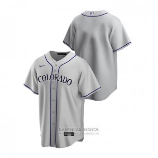 Camiseta Beisbol Hombre Colorado Rockies Replica Road Gris