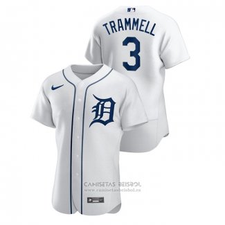 Camiseta Beisbol Hombre Detroit Tigers Alan Trammell Authentic Blanco