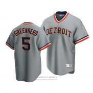 Camiseta Beisbol Hombre Detroit Tigers Hank Greenberg Cooperstown Collection Road Gris