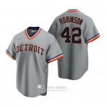 Camiseta Beisbol Hombre Detroit Tigers Jackie Robinson Cooperstown Collection Road Gris