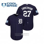 Camiseta Beisbol Hombre Detroit Tigers Jordan Zimmermann Cool Base Entrenamiento de Primavera 2019 Azul
