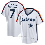 Camiseta Beisbol Hombre Houston Astros Craig Biggio Primera Cooperstown Collection Logo Blanco