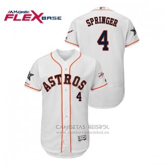 Camiseta Beisbol Hombre Houston Astros George Springer 2019 All Star Flex Base Blanco