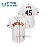 Camiseta Beisbol Hombre Houston Astros Gerrit Cole 2019 Postemporada Cool Base Blanco
