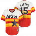 Camiseta Beisbol Hombre Houston Astros Jason Castro Naranja Cooperstown