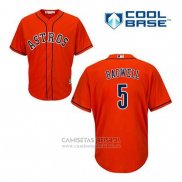 Camiseta Beisbol Hombre Houston Astros Jeff Bagwell 5 Naranja Alterno Cool Base