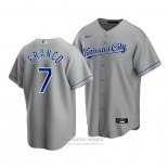Camiseta Beisbol Hombre Kansas City Royals Maikel Franco Replica Cool Base Road Gris