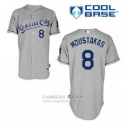 Camiseta Beisbol Hombre Kansas City Royals Mike Moustakas 8 Gris Cool Base