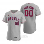 Camiseta Beisbol Hombre Los Angeles Angels Personalizada Autentico 2020 Road Gris